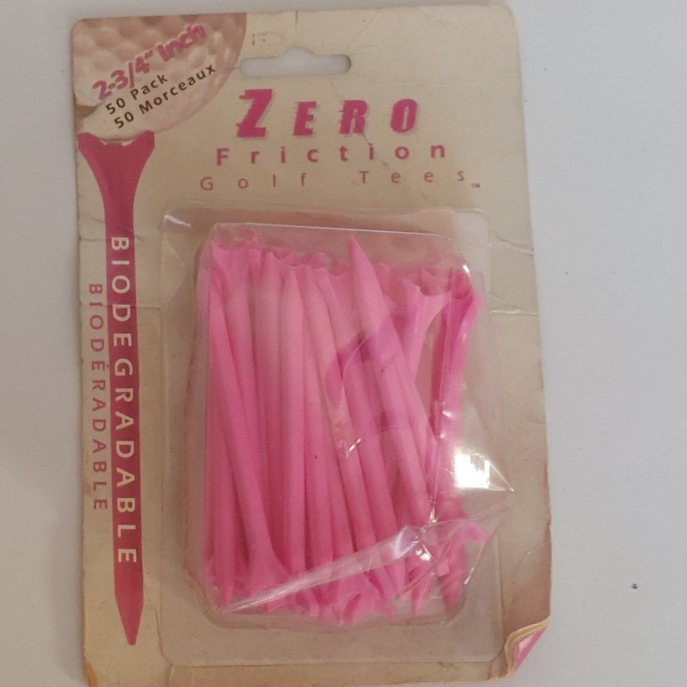 PINK Zero Friction Golf Tees 50 Pack 2-3/4" Inch
